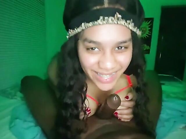 Ebony Cassie Blake can't get enough of that black cock