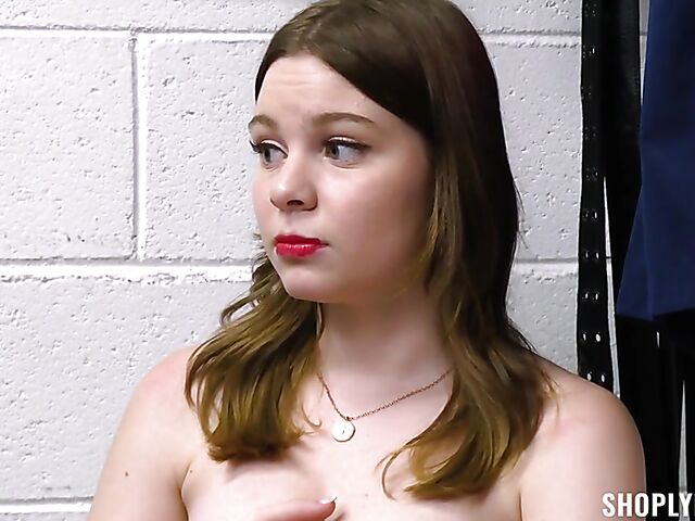 Cute young shoplifter Adrianna Jade gets penetrated