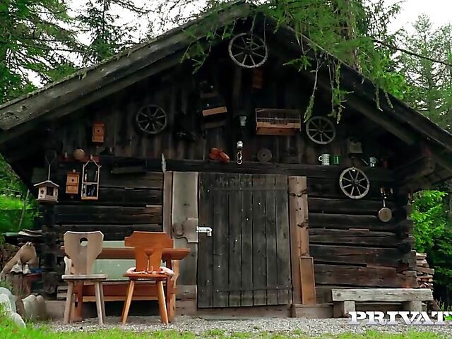 Fucking Cherry Candle's tight pink pussy in the hut