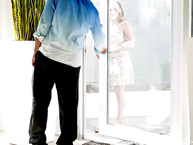 POV interracial audition with babyfaced Eva