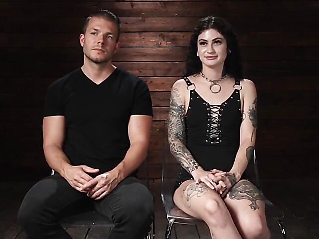 Bondage anal in the air with raven-haired slave girl Lydia Black