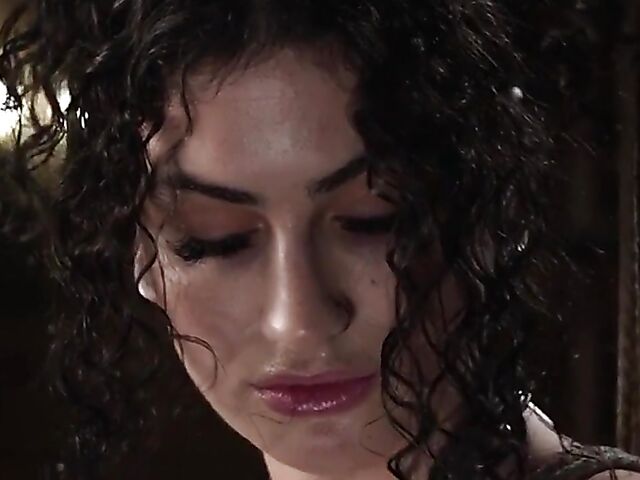 Bondage anal in the air with raven-haired slave girl Lydia Black