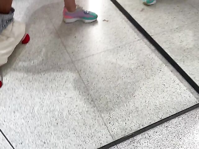 Standing sex in the fitting room with Kleo Model