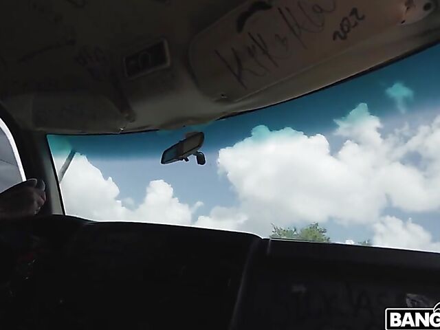 Babi Star - Bangbus Latina with fake boobs gets banged by a black guy