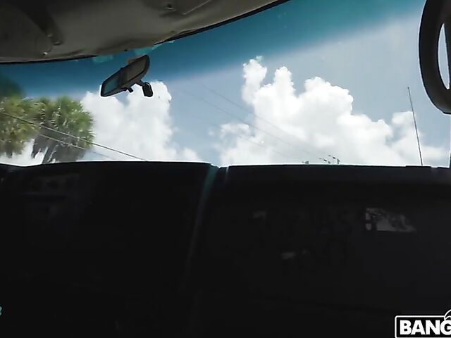 Babi Star - Bangbus Latina with fake boobs gets banged by a black guy