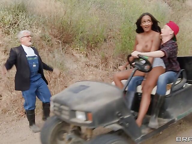 Zoey Sinn & Avery Black - Hot threesome with the farm help