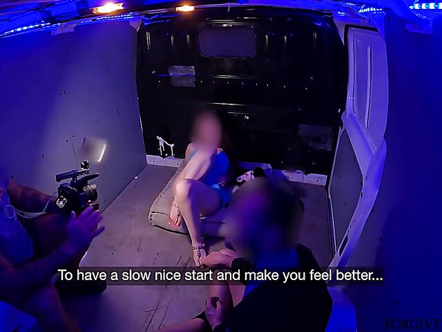 Nasty girl gets tricked into van fuck with the preacher