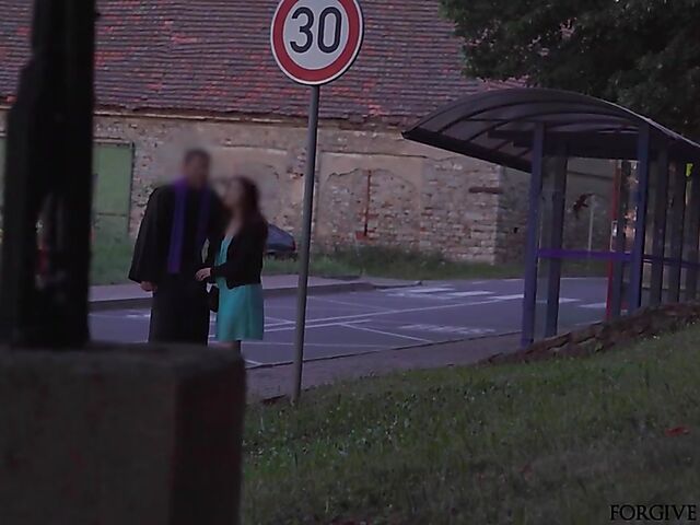 Nasty girl gets tricked into van fuck with the preacher