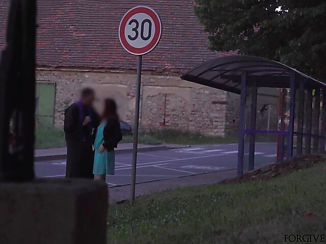 Nasty girl gets tricked into van fuck with the preacher