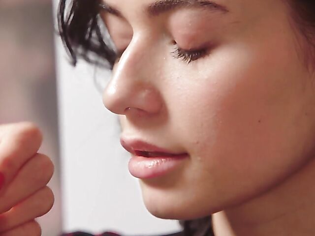 Semilla & Mia - Lesbian pantyhose sex with a strapless strap-on dildo