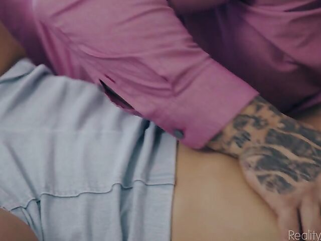 April Olsen - Small boobs babe in boots gets banged