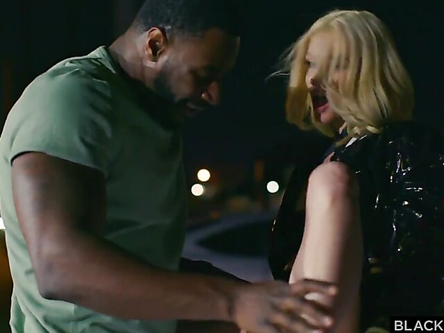 Emma Rosie - Skinny blonde interracial night with a big black cock