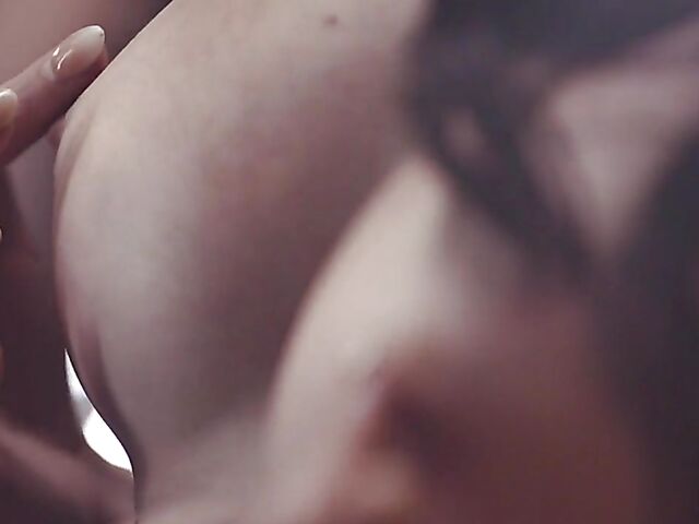 Sexy lingerie on classy Charlotte Sins who uses a vibrator and a cock on her horny pussy