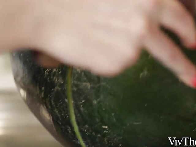 Watermelon loving lesbian babes Jayla De Angelis and Amirah Adara get soaked