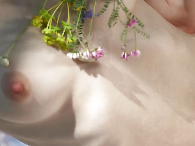 Summertime outdoor masturbation in the middle of the day with teen goddess Sirena Milano