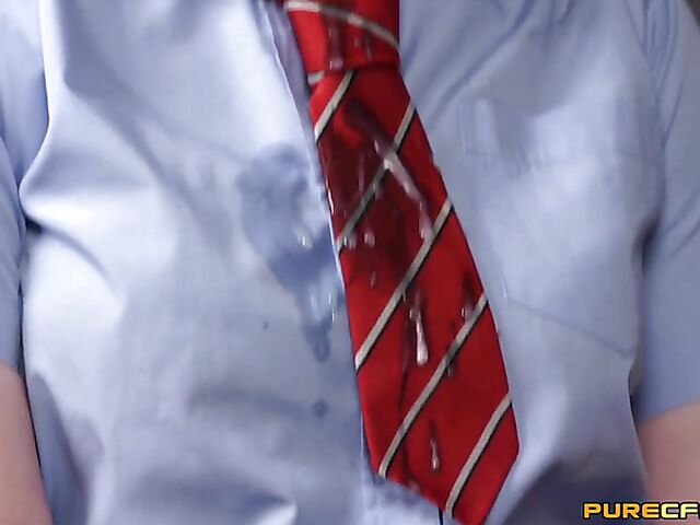 CFNM blowjob and handjob with three college babes Angelique Bellerose, Lacey Amour and Tyler Jo