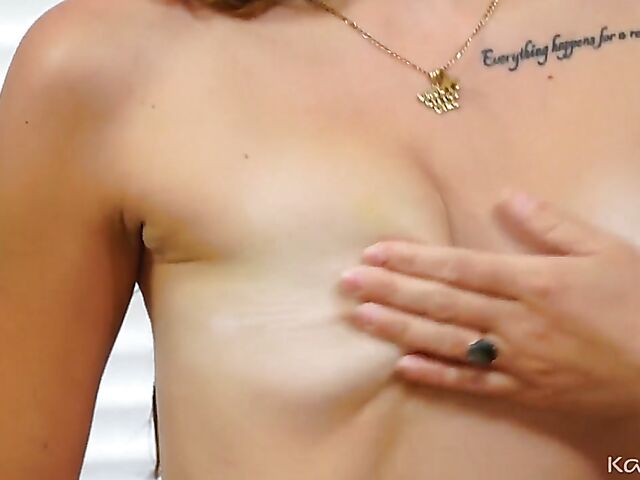 Dani Blu - Small pussy fingering solo on the sofa