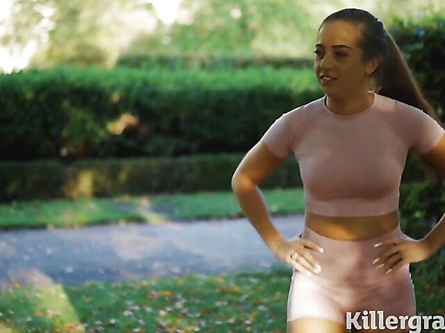 Old and young sex with sporty babe Lara Lee