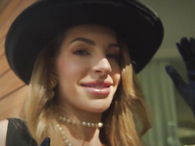 Kimmy.Granger - Fake tits babe solo in her black dress