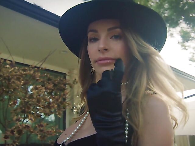 Kimmy.Granger - Fake tits babe solo in her black dress