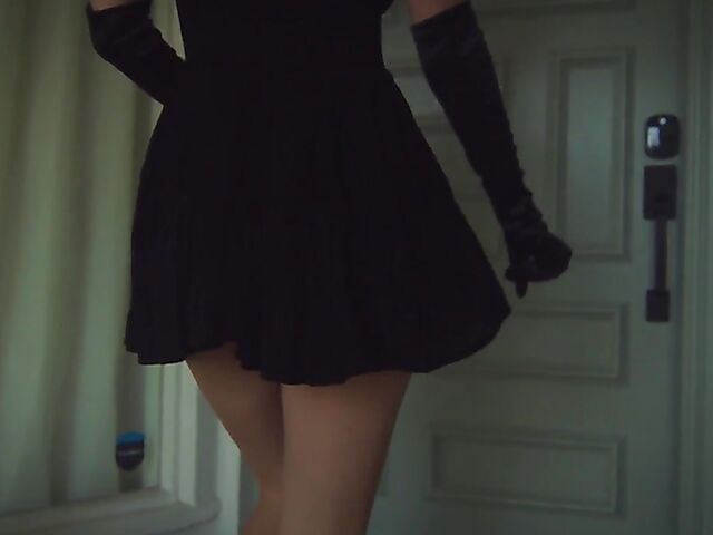 Kimmy.Granger - Fake tits babe solo in her black dress