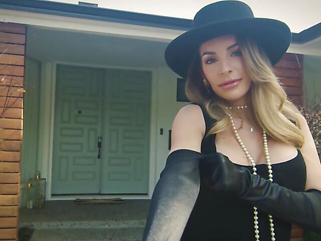 Kimmy.Granger - Fake tits babe solo in her black dress