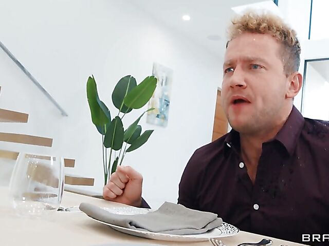 Whitney Wright's squirting pussy under the table