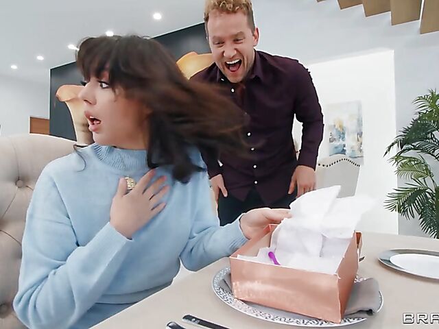 Whitney Wright's squirting pussy under the table