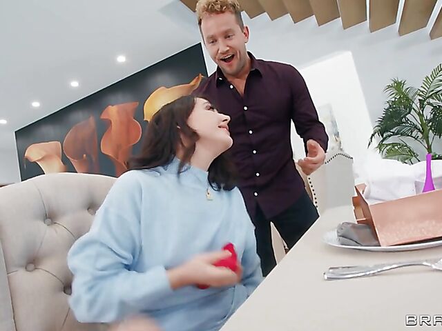 Whitney Wright's squirting pussy under the table