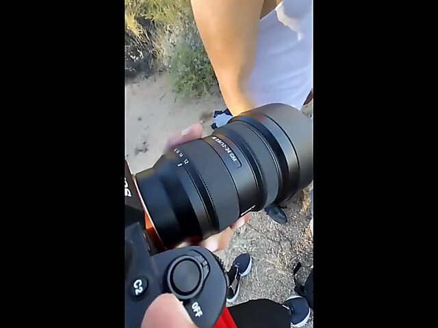 Slow motion cum swallow outdoors with busty hiker Wifey