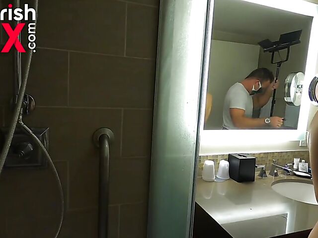 Behind the scenes shower with Australian redhead Devyn Lux