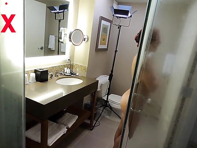 Behind the scenes shower with Australian redhead Devyn Lux