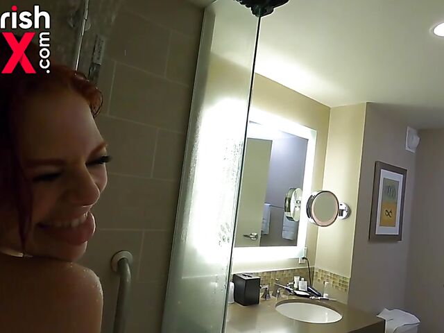 Behind the scenes shower with Australian redhead Devyn Lux