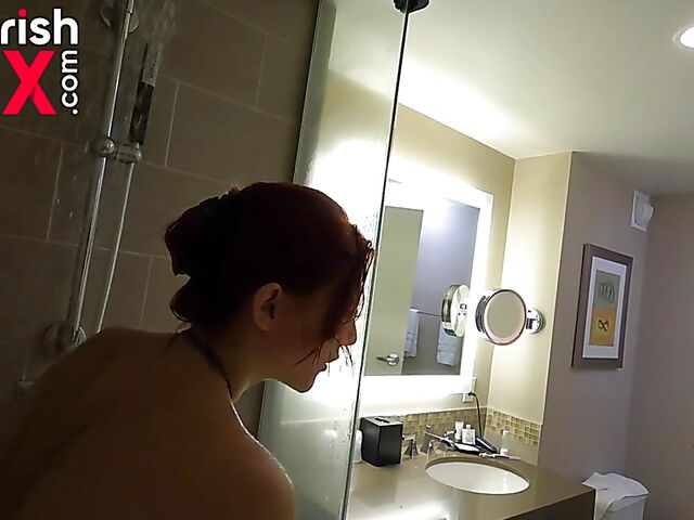 Behind the scenes shower with Australian redhead Devyn Lux