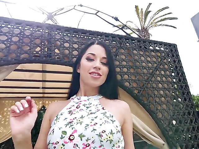 Short dress fuck with good-looking Alex Coal