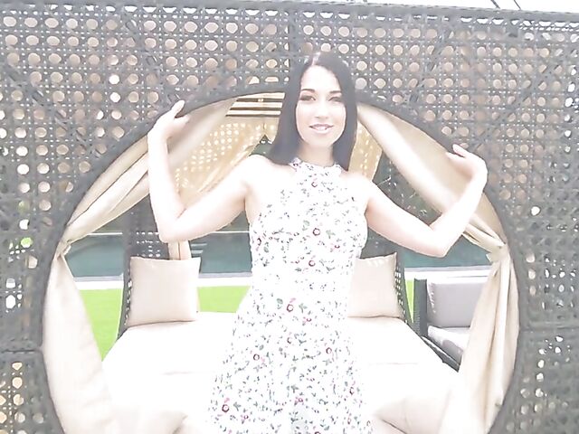 Short dress fuck with good-looking Alex Coal