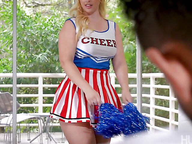 Riley Reign - Natural tits cheerleader interracial big cock fun