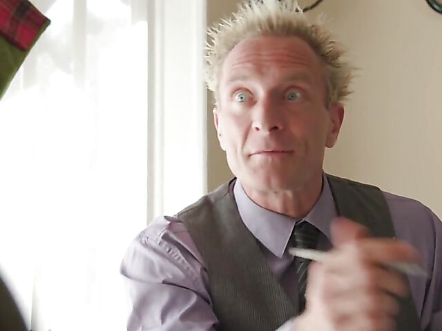 Old and young Christmas fuck with skinny schoolgirl Liz Jordan