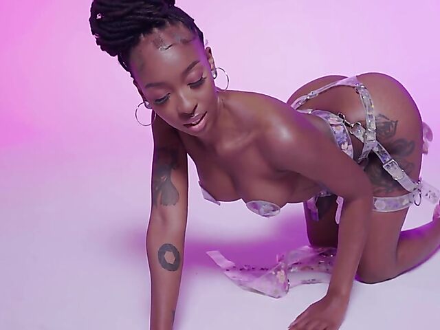 Sabrea Phenix - Tattooed ebony solo for Playboy