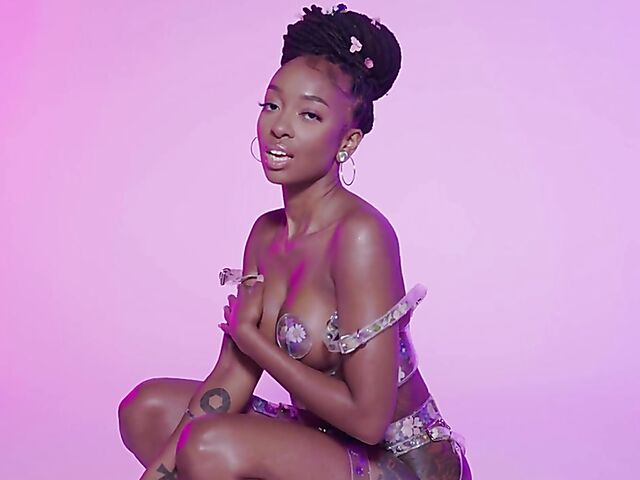 Sabrea Phenix - Tattooed ebony solo for Playboy