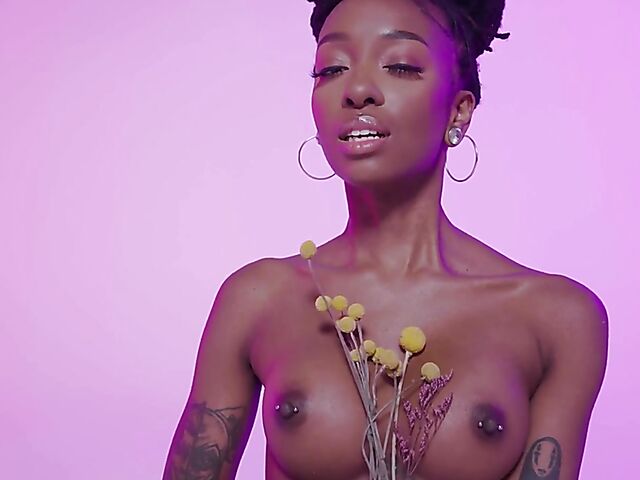 Sabrea Phenix - Tattooed ebony solo for Playboy