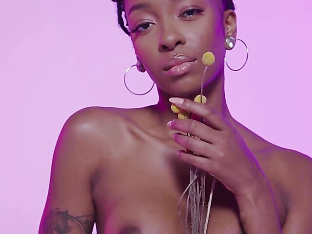 Sabrea Phenix - Tattooed ebony solo for Playboy