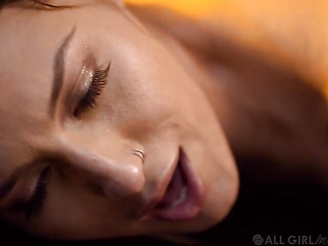 Lesbian oil massage with Elena Koshka and Bella Rolland