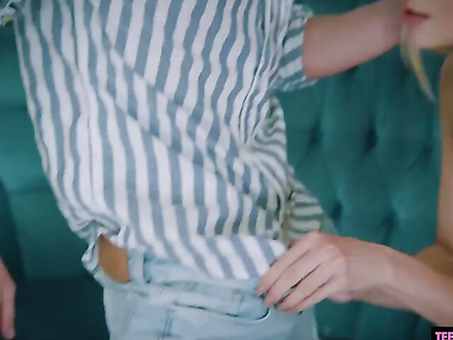 Slim blonde babe Brill Barbie is passionate about sex