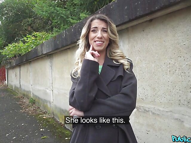 POV sex for money in panties and pantyhose with skinny Megane Lopez