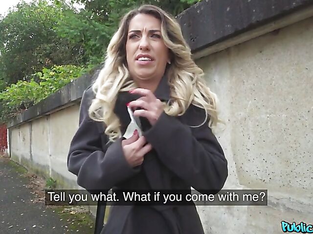 POV sex for money in panties and pantyhose with skinny Megane Lopez