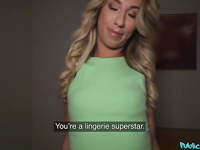 POV sex for money in panties and pantyhose with skinny Megane Lopez