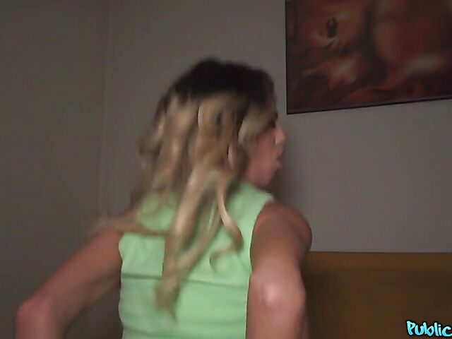 POV sex for money in panties and pantyhose with skinny Megane Lopez