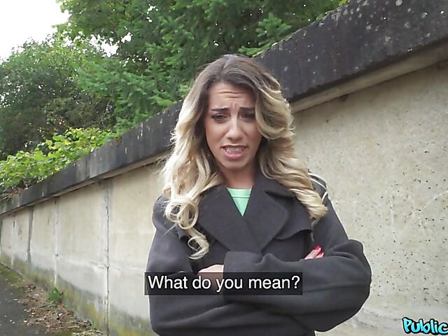 POV sex for money in panties and pantyhose with skinny Megane Lopez