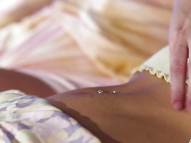 Cadence Lux & Mackenzie Mace - Skinny lesbians lick each other's pussy in bed